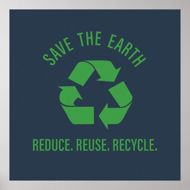 Affiche réduire réutiliser recycler (Devant)