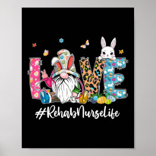 Affiche Rééducation Amour Mignon Infirmière Vie Gnome Orei