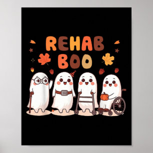 Affiche Rééducation Boo Halloween Amusement Fantôme Thérap