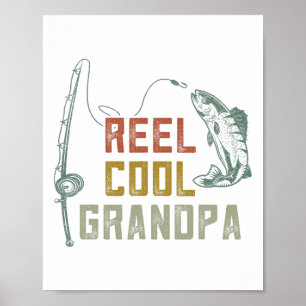 Affiche Reel Cool Grand-Père Pêche S