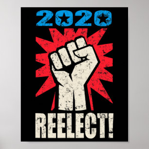 Affiche Réélire Trump Élection Vintage