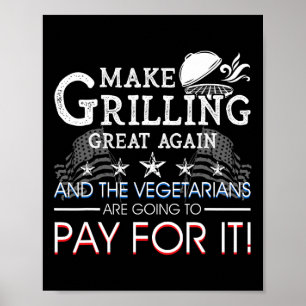 Affiche Refaire Griller Comme Avant Trump Bbq Maître De Pi