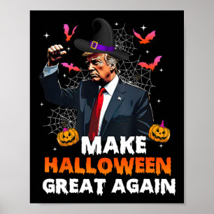 Affiche Refaire Halloween Great Again Drôle Trump Fantôme