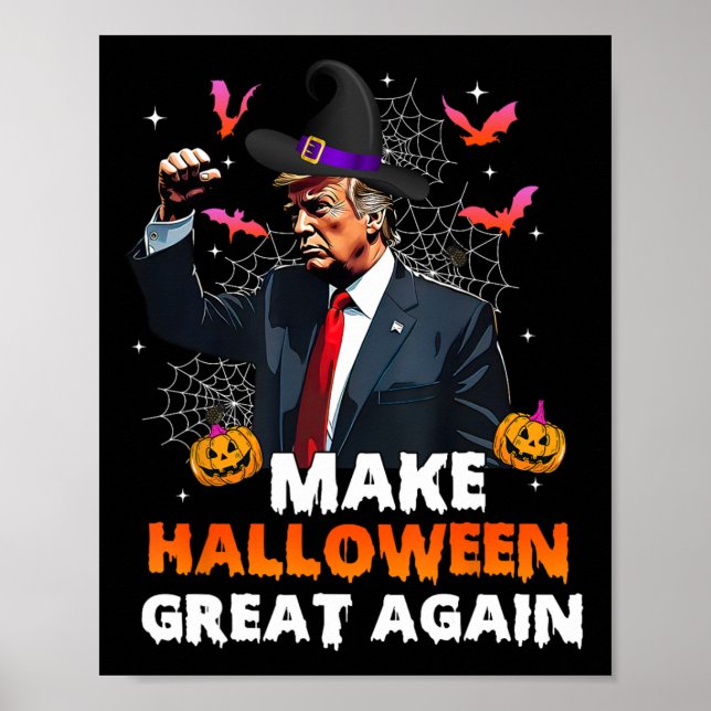 Affiche Refaire Halloween Great Again Drôle Trump Fantôme  (Devant)