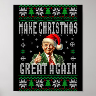Affiche Refaire Noël Grande Encore Drôle Trump Pyjama Ugl