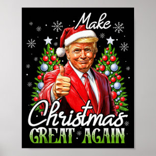Affiche Refaire Noël Grande Encore Noël Drôle Santa Trump