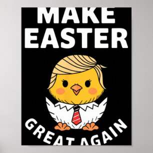 Affiche Refaire Pâques Grande Encore Drôle Poulet Trump