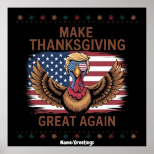 Affiche Refaisons la fête de Thanksgiving encore plus gran