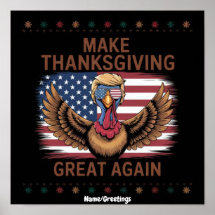 Affiche Refaisons la fête de Thanksgiving encore plus gran