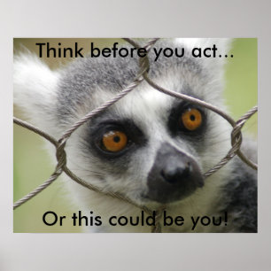 Affiche Réfléchissez avant d'agir