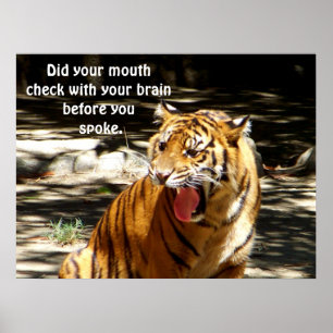 Affiche Réfléchissez avant de parler_ Imprimer