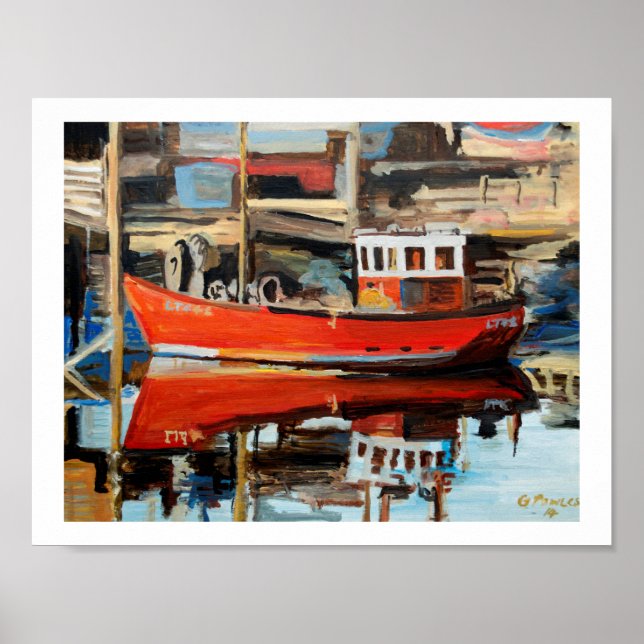 Affiche Reflet de bateau (Devant)