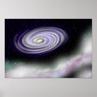 Affiche Reflet de la galaxie violette.