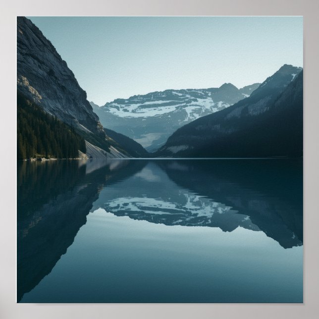 Affiche Reflet de lac nordique (Devant)