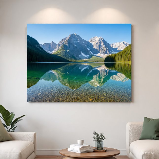Affiche Reflet du lac de montagne serein (Créateur téléchargé)