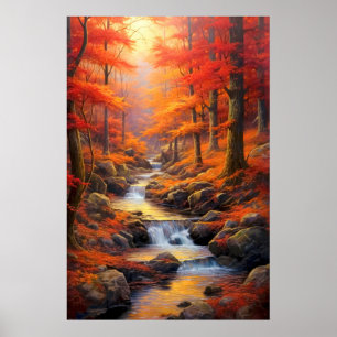 Affiche Reflet soleil automne Maple Forest Fine Art