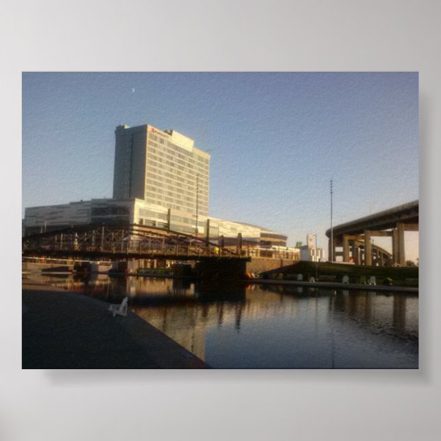 Affiche Reflets au bord du canal (Devant)
