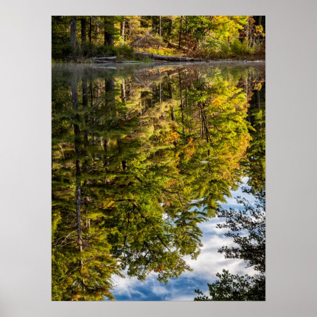 Affiche Reflets dans l'étang Red Eagle | Montagnes Blanche (Devant)