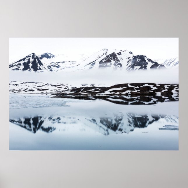 Affiche Reflets de montagnes, Norvège (Devant)