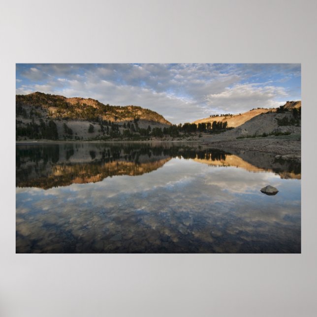 Affiche Reflets du coucher de soleil sur le lac Helen, Las (Devant)