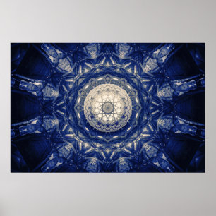 Affiche Reflex Reactor Blue Biomechanical Dystopique Desig