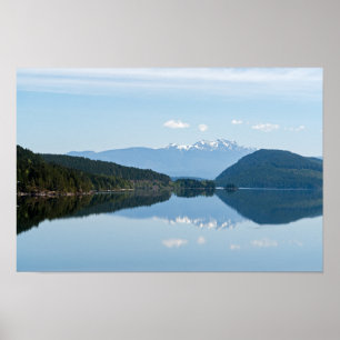 Affiche Réflexion dans un lac - Île de Vancouver, Canada