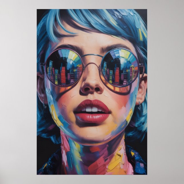 Affiche Réflexion de la ville (Devant)