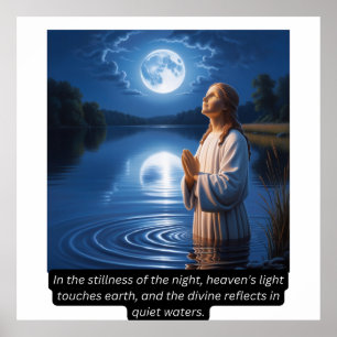 Affiche Réflexion divine : Sérénité au bord de l'eau