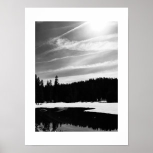 Affiche Réflexion gelée Photographie noir et blanc