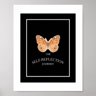 Affiche Réflexion guidée minimale en noir et blanc