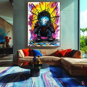 Affiche Réflexions brisées - Art Expressionniste Surréalis