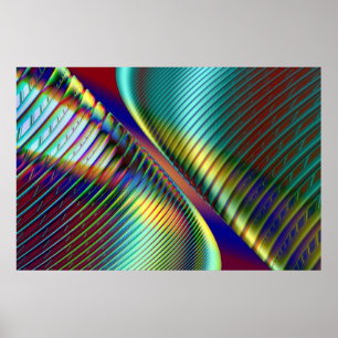 Affiche Réflexions dans l'espace fractal