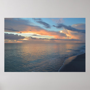 Affiche Réflexions Du Coucher Du Soleil Sur L'Eau