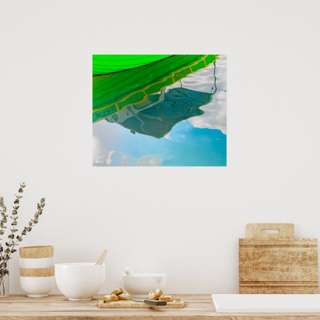 Affiche Réflexions d'un bateau maltais à Sliema (Cuisine)