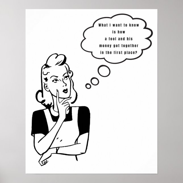 Affiche Réflexions d'une ménagère rétro sarcastique (Devant)