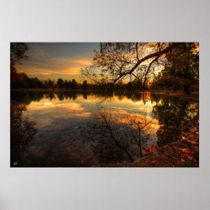 Affiche Réflexions sur le coucher du soleil
