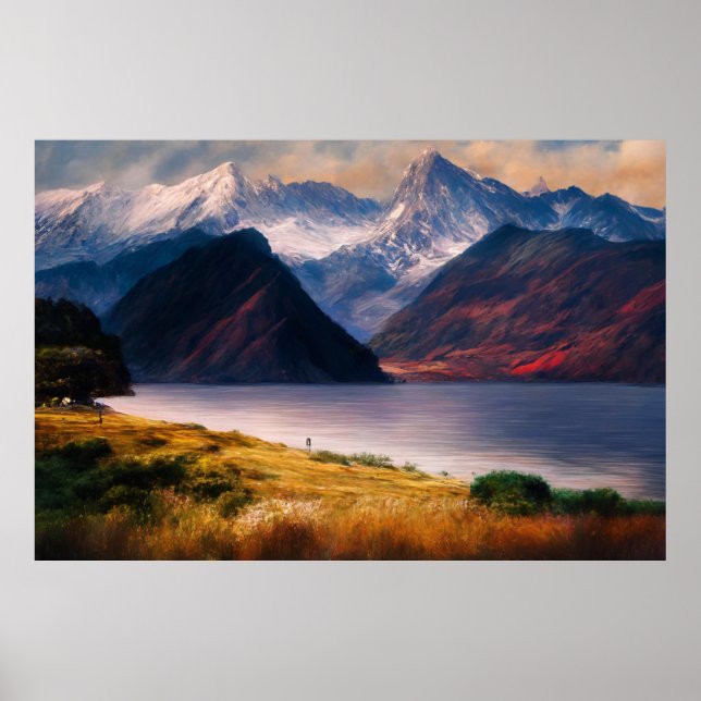 Affiche Réflexions sur le coucher du soleil (Devant)