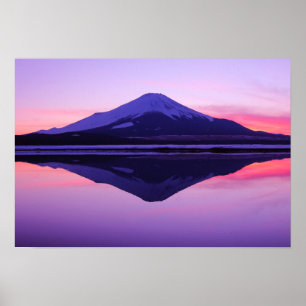 Affiche Réflexions sur l'eau Sakasa-Fuji