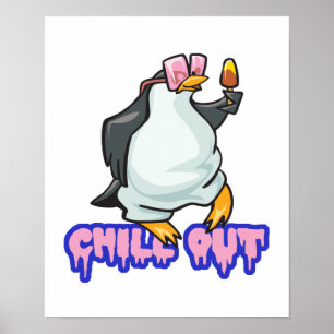 Affiche refroidir le pingouin