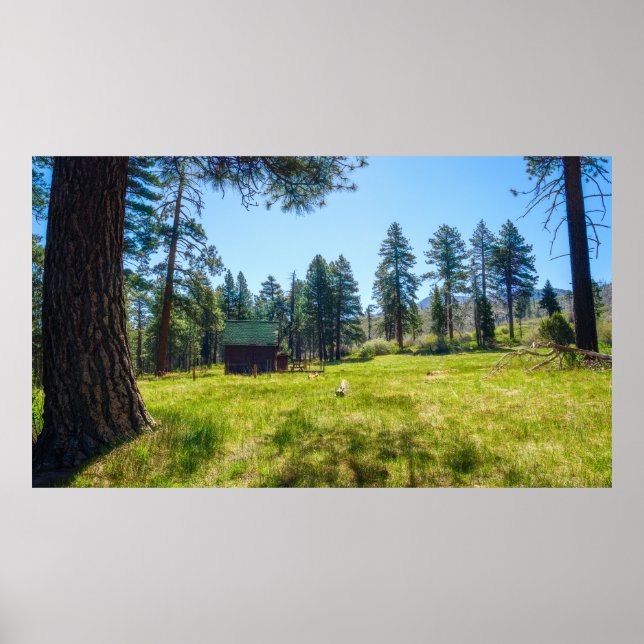 Affiche Refuge de Prairie Silencieuse avec Cabane (Devant)