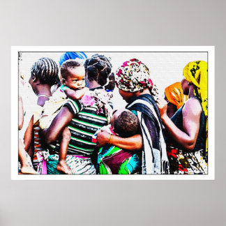 Affiche Réfugiés africains