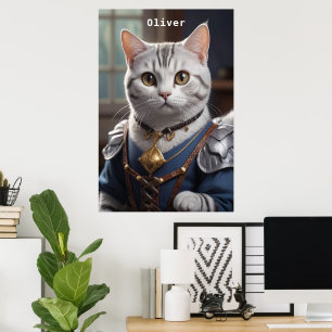 Affiche Regal Chevalier Américain Shorthair Chat Majestic