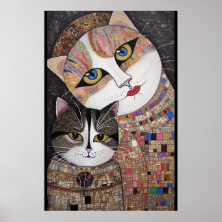 Affiche Regal Mosaic Feline Gaze