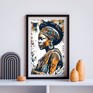 Affiche Regal Resolve -Afrocentric Bold Portrait I