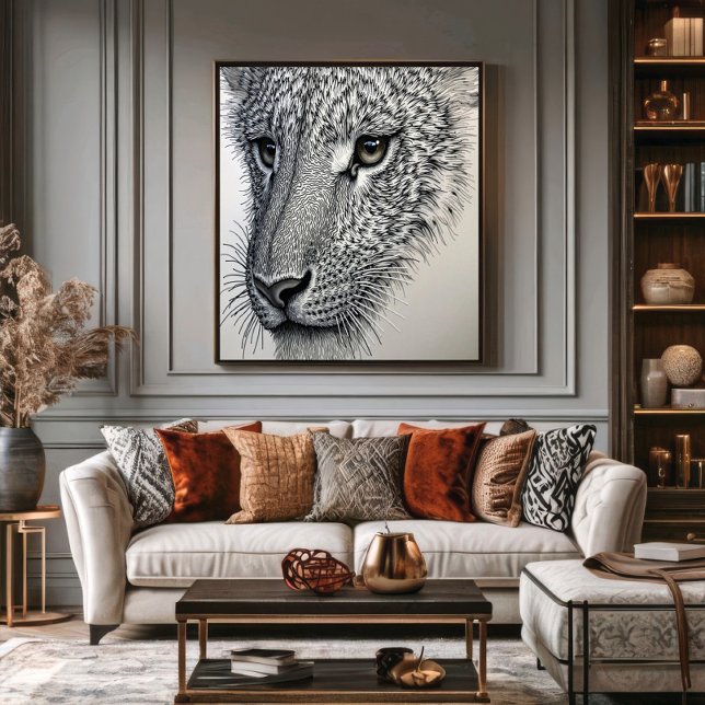 Affiche Regard de loup détaillé (Créateur téléchargé)