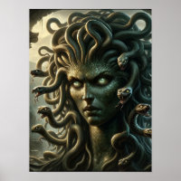 Regard de Méduse Tête de Mort aux Serpents