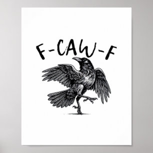 Affiche Regard décontracté gothique drôle F Corbeau F esth