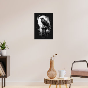 Affiche Regard des Abysses Crâne de Corbeau Métal Lourd