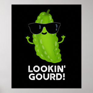 Affiche Regard Gourd Funny Cool Veggie Pun Dark BG