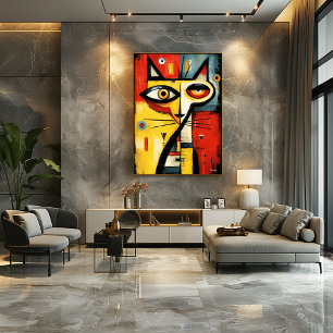 Affiche Regard Silencieux — Expressionnisme Abstrait Conte